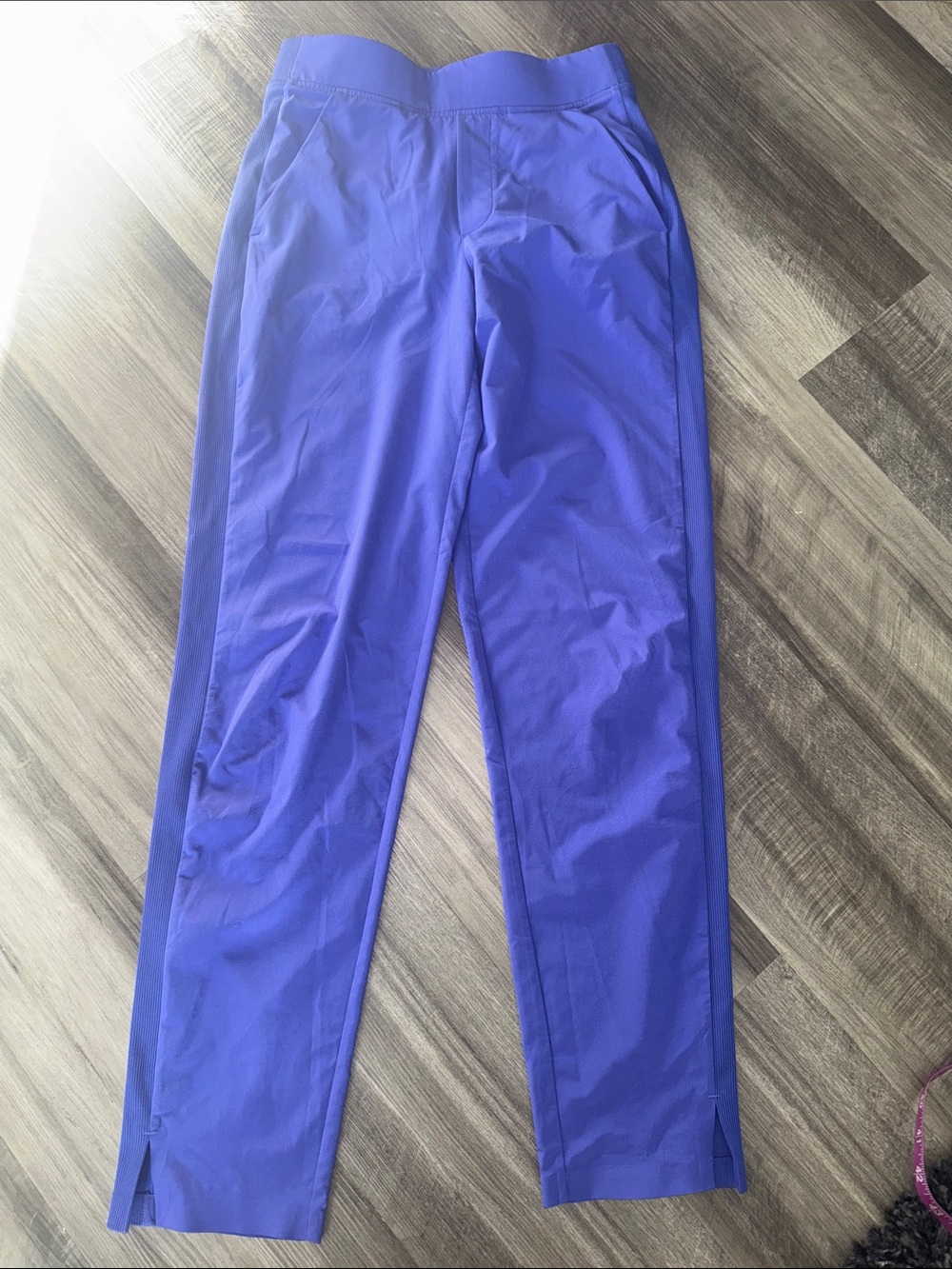 Athleta Brooklyn Pants 0 tall long purple womens casual travel warm athletic